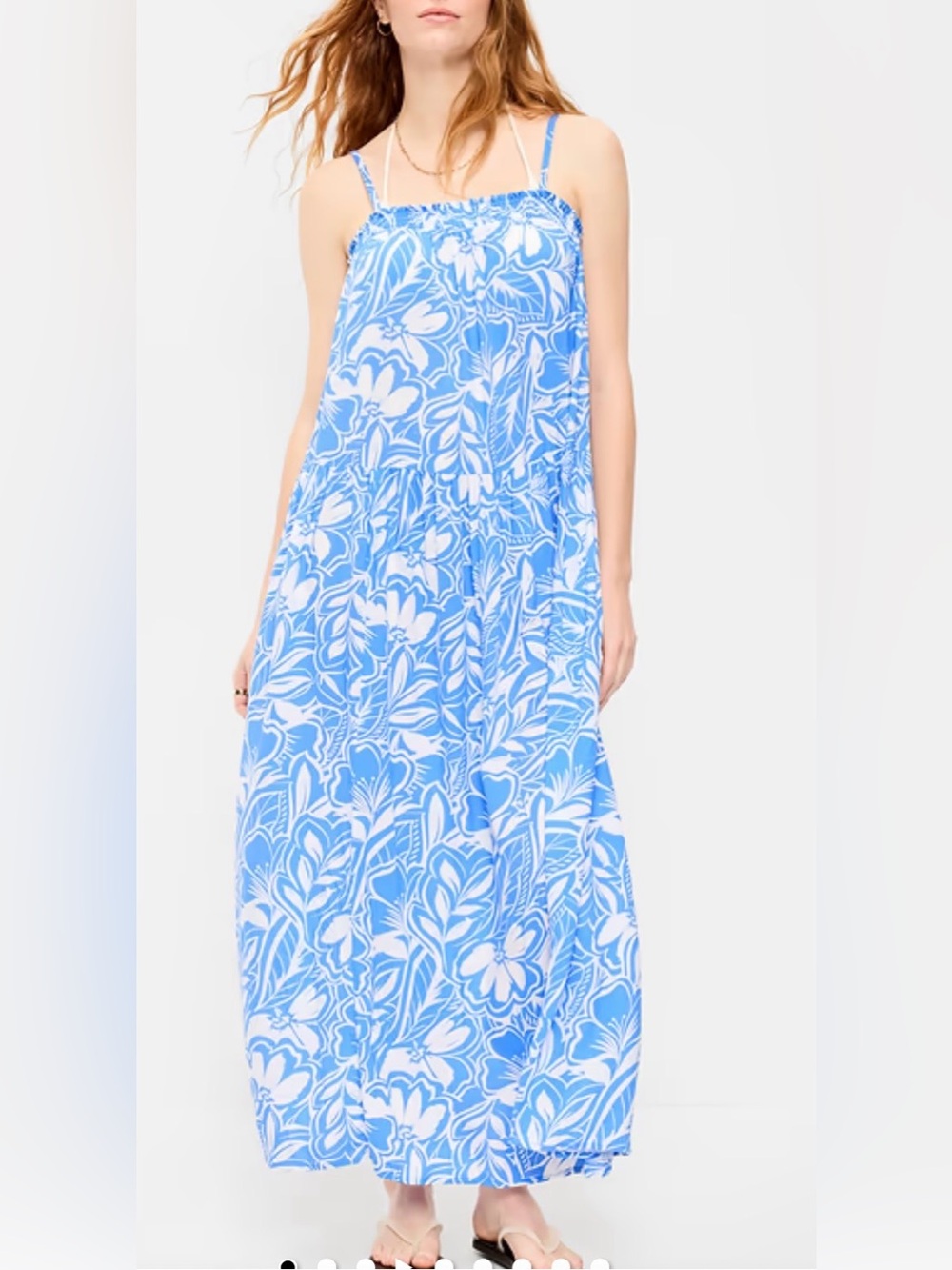 Old Navy Blue and White Floral Maxi Dress
